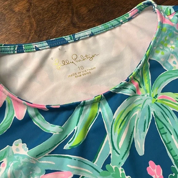 Lilly Pulitzer Two-Piece Rashguard Bikini Set, size 10 - Picture 2 of 10